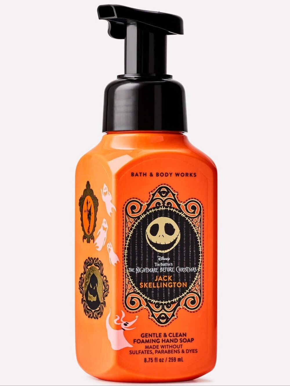 Bath & Body Works Orange & Black Jack Skellington Foaming Hand Soap 8oz NEW RARE